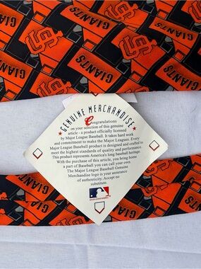 #68 MLB San Francisco Giants Orange & Black Patterned Tie